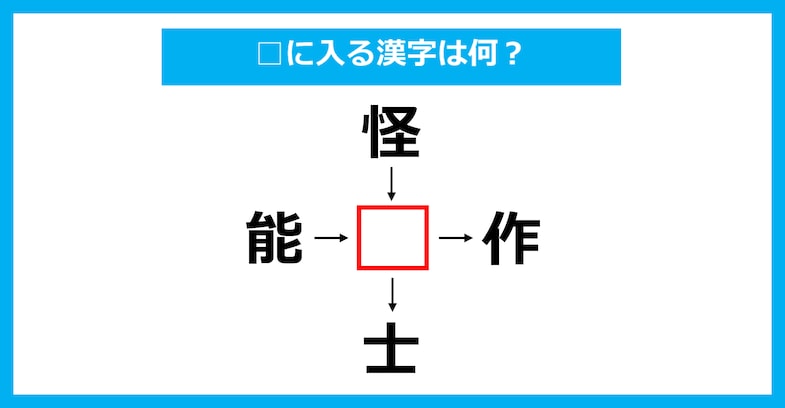 【漢字穴埋めクイズ】□に入る漢字は何？（第2433問）