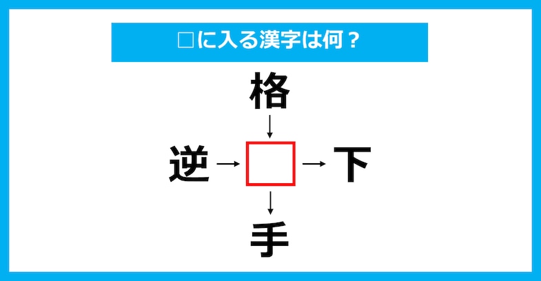 【漢字穴埋めクイズ】□に入る漢字は何？（第2580問）