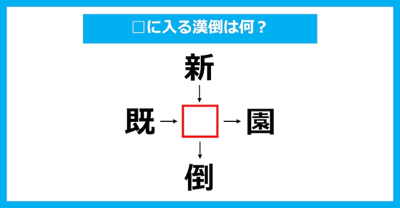 【漢字穴埋めクイズ】□に入る漢字は何？（第2681問）