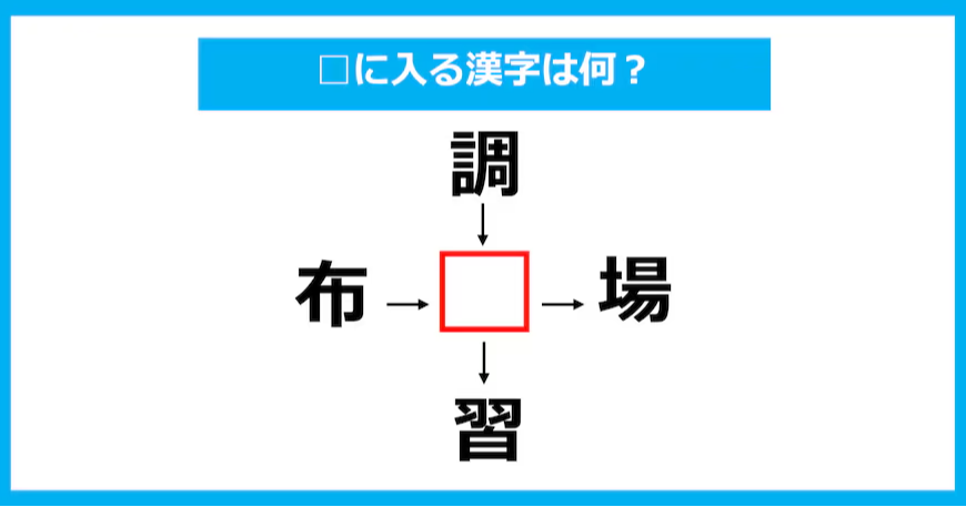 【漢字穴埋めクイズ】□に入る漢字は何？