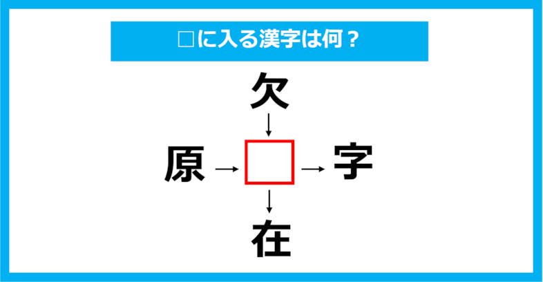 【漢字穴埋めクイズ】□に入る漢字は何？