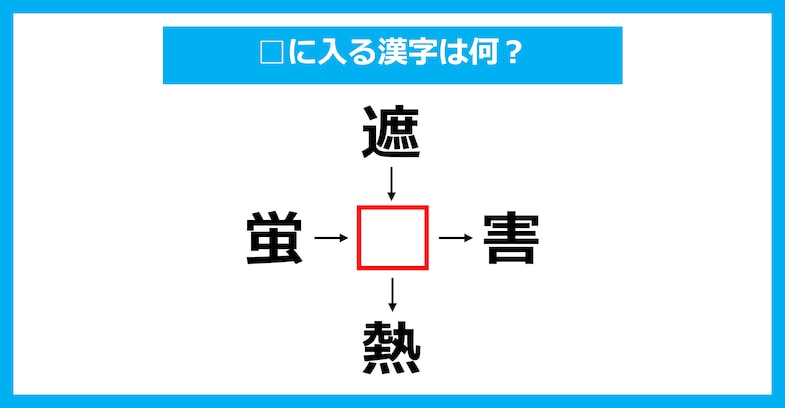 【漢字穴埋めクイズ】□に入る漢字は何？（第2764問）