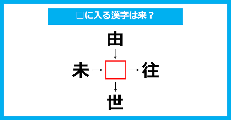 【漢字穴埋めクイズ】□に入る漢字は何？（第2804問）