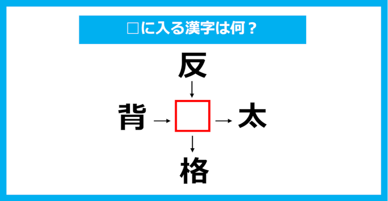 【漢字穴埋めクイズ】□に入る漢字は何？