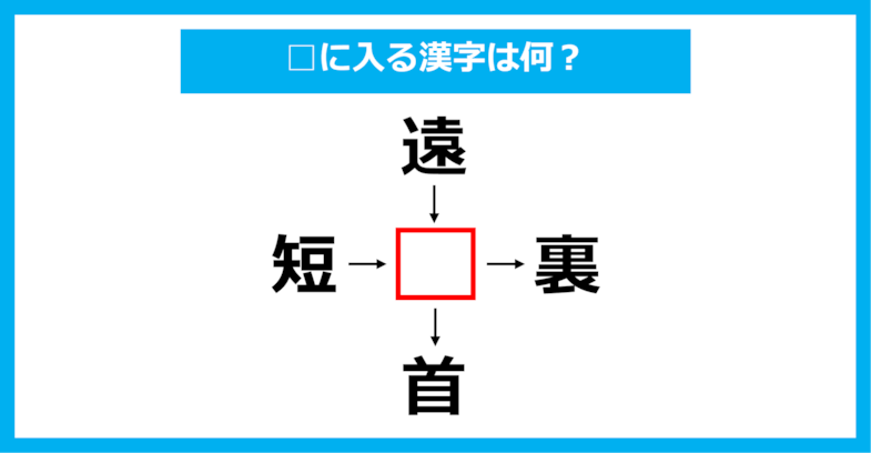 【漢字穴埋めクイズ】□に入る漢字は何？（第2704問）