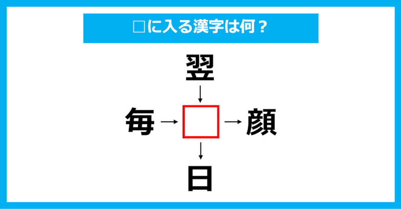 【漢字穴埋めクイズ】□に入る漢字は何？（第2719問）