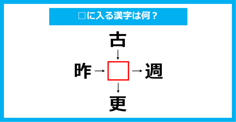 【漢字穴埋めクイズ】□に入る漢字は何？