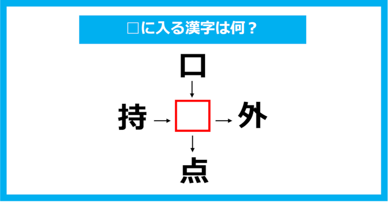 【漢字穴埋めクイズ】□に入る漢字は何？