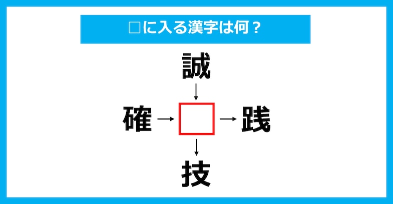 【漢字穴埋めクイズ】□に入る漢字は何？（第2997問）