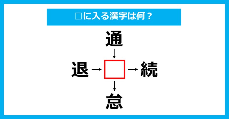 【漢字穴埋めクイズ】□に入る漢字は何？（第3039問）
