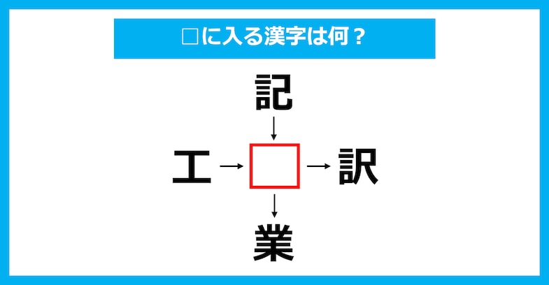 【漢字穴埋めクイズ】□に入る漢字は何？（第3099問）