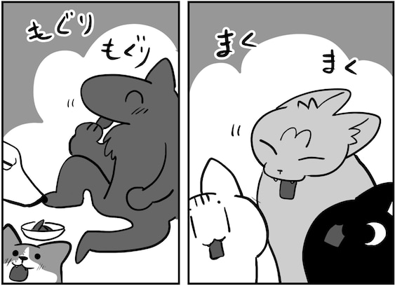 絵本みたいで憧れる!? 動物とご飯を囲むファンシー空間に「平和な世界」「可愛い」「これは良い」