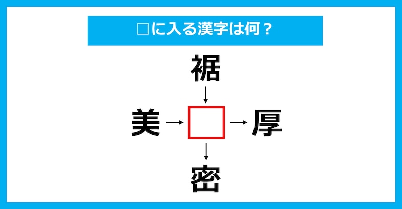 【漢字穴埋めクイズ】□に入る漢字は何？（第3341問）