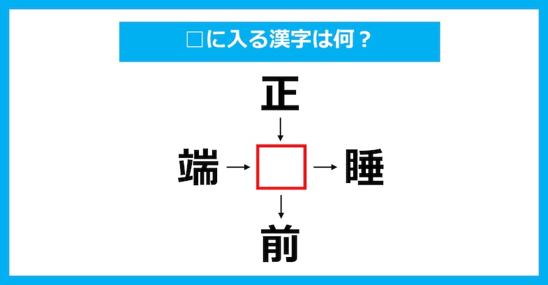 【漢字穴埋めクイズ】□に入る漢字は何？（第3346問）