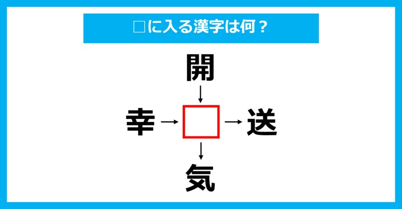 【漢字穴埋めクイズ】□に入る漢字は何？（第3584問）