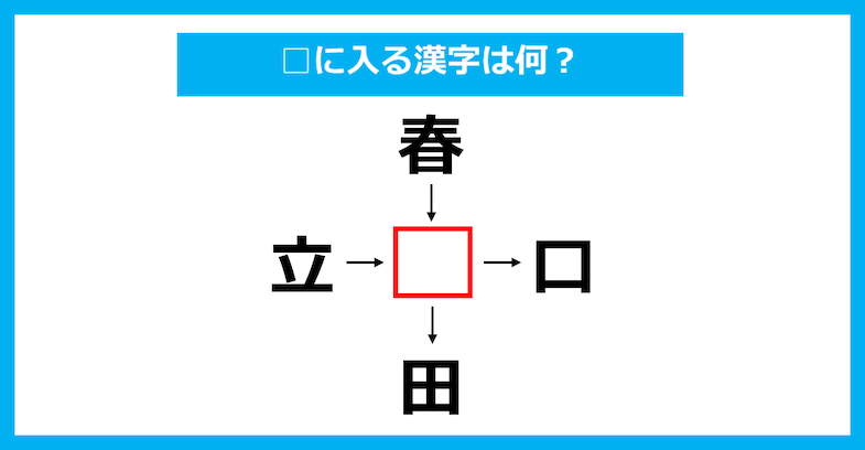 【漢字穴埋めクイズ】□に入る漢字は何？（第3794問）
