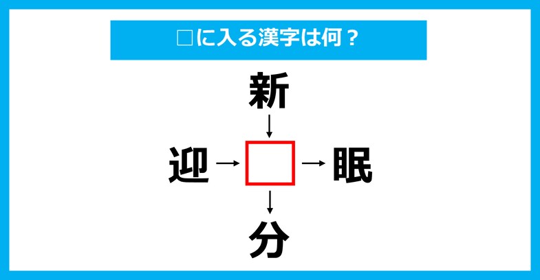 【漢字穴埋めクイズ】□に入る漢字は何？（第3796問）