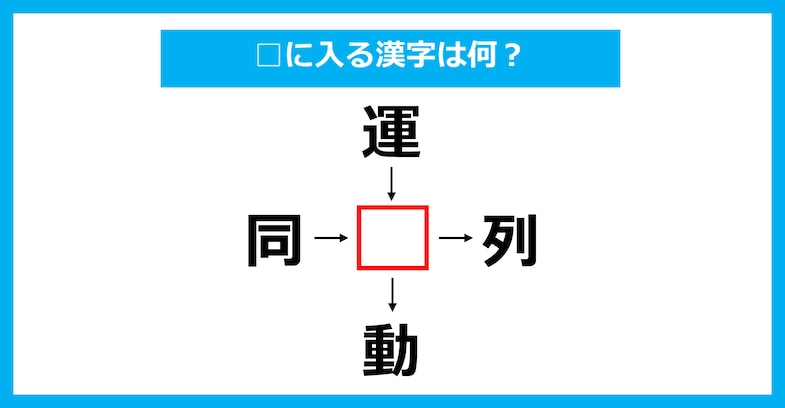 【漢字穴埋めクイズ】□に入る漢字は何？（第3891問）