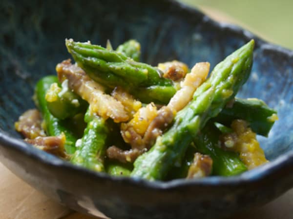 【15分】アスパラガスのカルボナーラ風  【15分】アスパラガスのカルボナーラ風