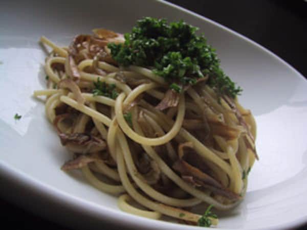 新ごぼうのシャキシャキパスタ