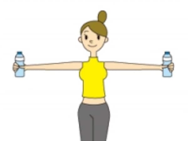 3.「ペットボトルダンベル」で、バストのボリュームを取り戻す!  3.「ペットボトルダンベル」で、バストのボリュームを取り戻す!