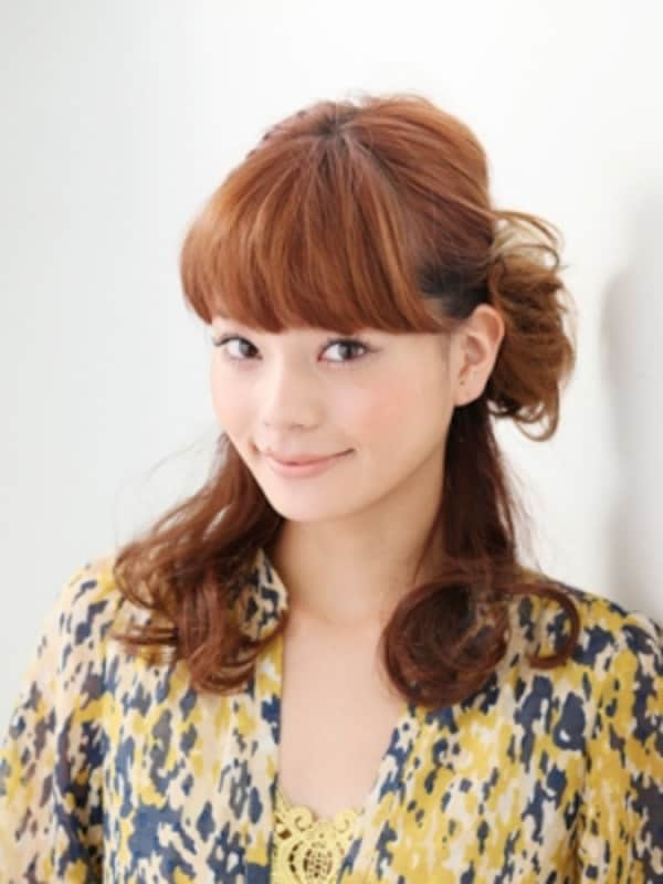 サイドでまとめたモテ系ハーフアップ  サイドでまとめたモテ系ハーフアップ
