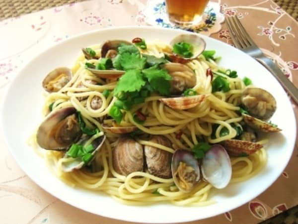 あさりの和風ペペロンチーノ