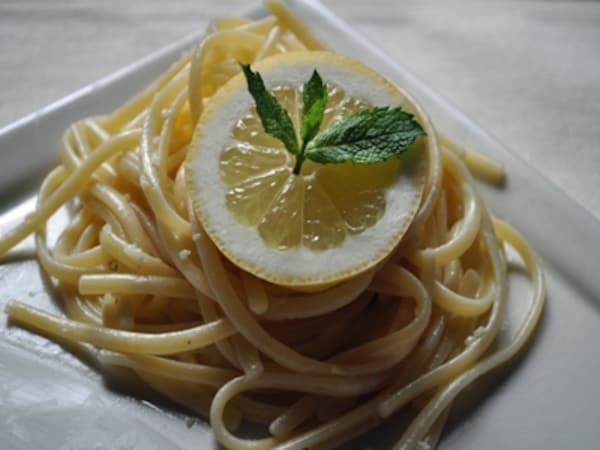 レモンクリームのリングイネ