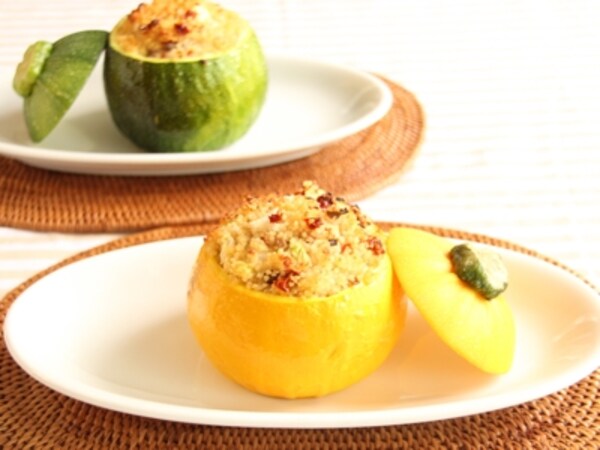 丸ズッキーニを使ったクスクスサラダのファルシ ダイエットレシピ All About