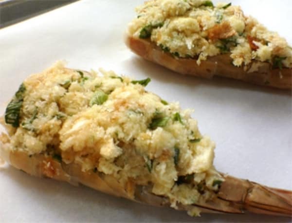 エビのハーブパン粉焼き