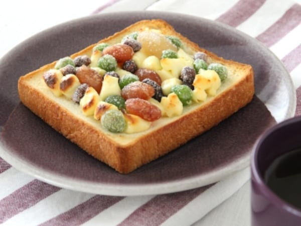 甘納豆のクリームチーズトースト