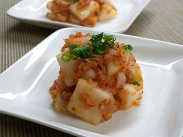 【10分】大根とたらこの和えもの  【10分】大根とたらこの和えもの