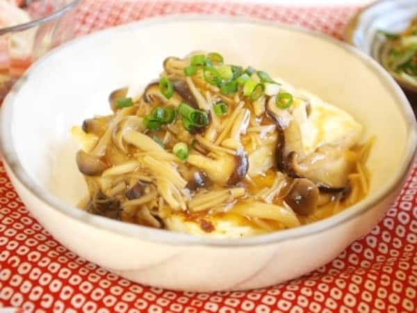 きのこあんかけ豆腐  きのこあんかけ豆腐