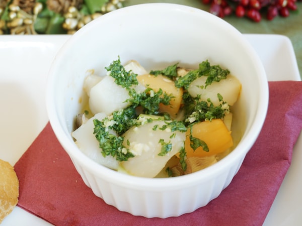 帆立とエリンギのエスカルゴ風