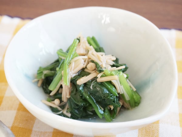 時短レシピ! ほうれん草のなめたけ和え  時短レシピ! ほうれん草のなめたけ和え