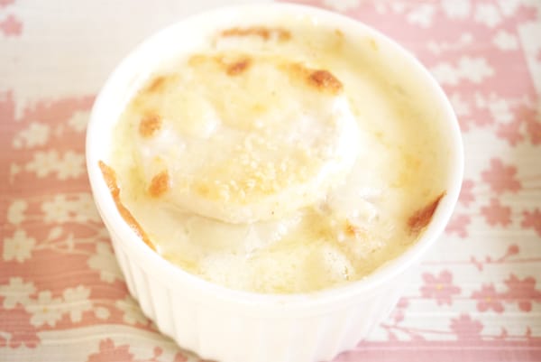 重ねて美味しい！ カブとホタテのミルフィーユグラタン