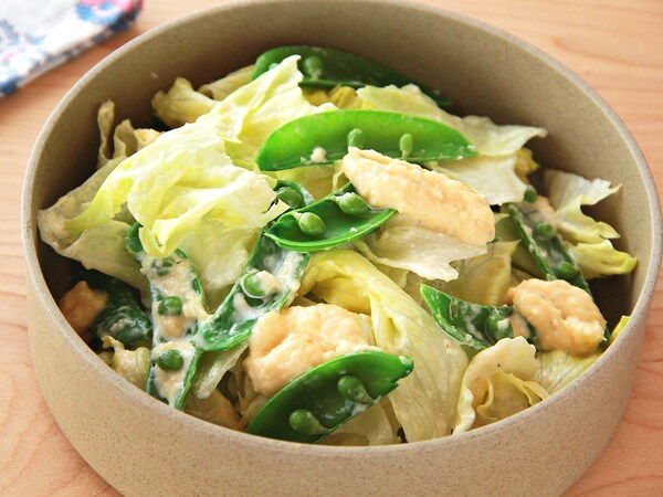 レタスとスナップエンドウのコールスロー レタスとスナップエンドウのコールスロー