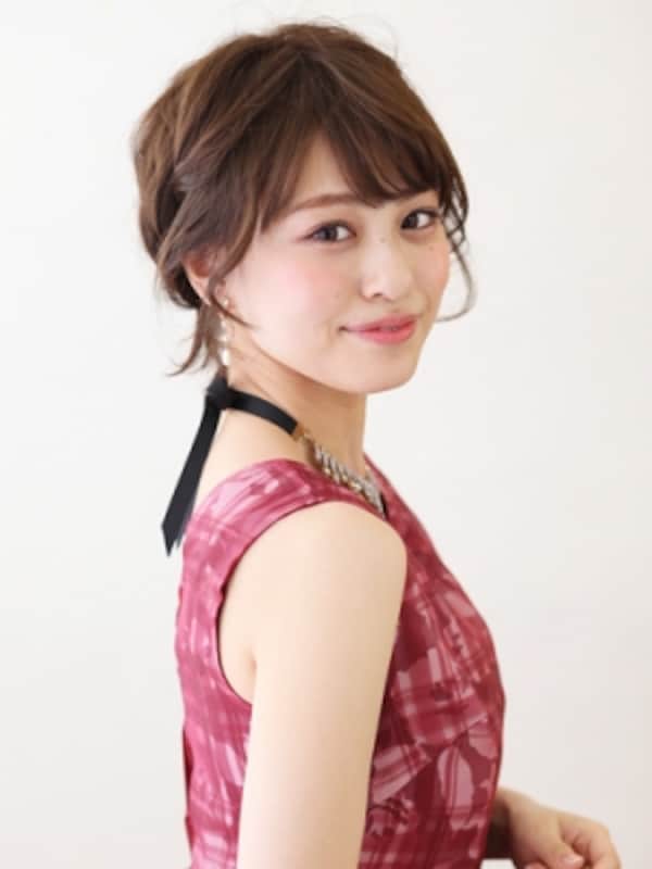 崩れても自然！フルアップ風ショートヘアアレンジ