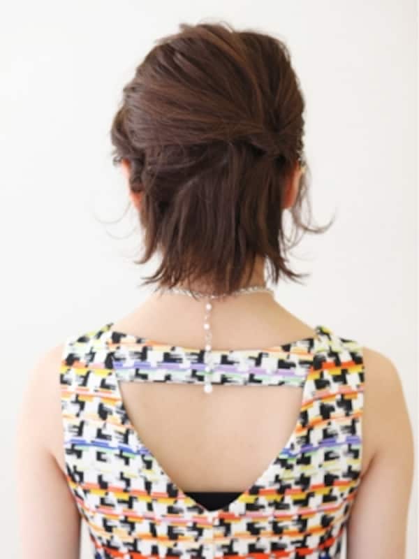 ショートでも簡単アシンメトリーハーフアップ  ショートでも簡単アシンメトリーハーフアップ