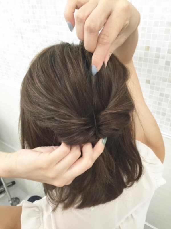 5分でできるくるりんぱハーフアップ  5分でできるくるりんぱハーフアップ