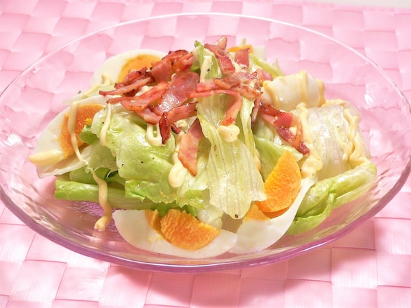 レタスをもりもり食べる、ベーコンドレッシングサラダ レタスをもりもり食べる、ベーコンドレッシングサラダ