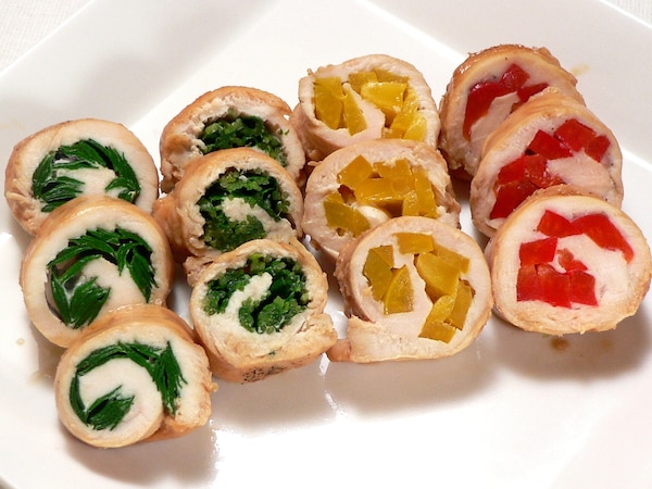 彩り野菜のササミ巻き