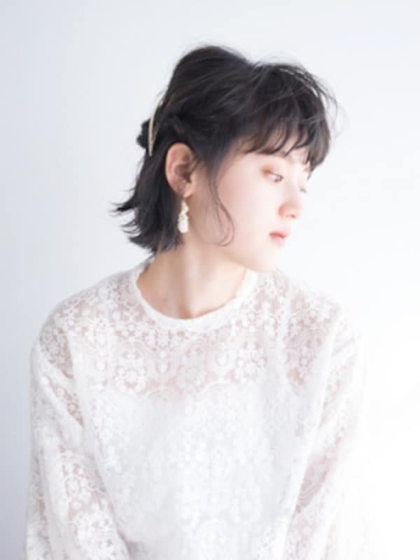 簡単で華やかなボブヘアアレンジ 簡単で華やかなボブヘアアレンジ
