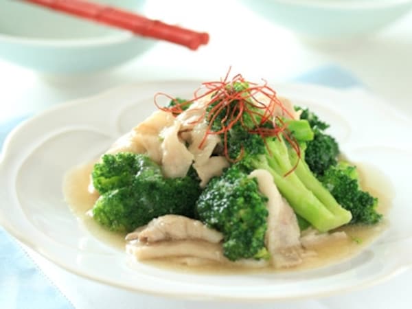 ブロッコリーと豚肉のにんにく炒め