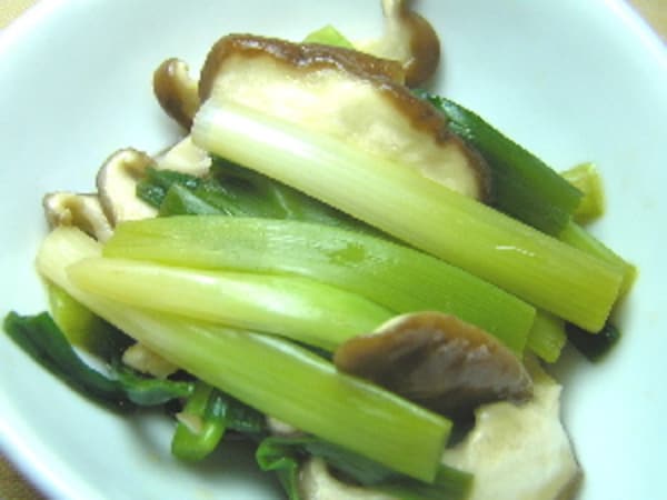 【5分】万能ねぎと椎茸のポン酢和え  【5分】万能ねぎと椎茸のポン酢和え