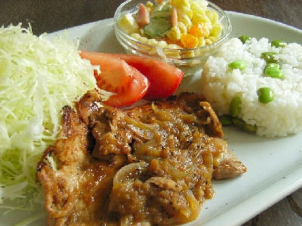 豚のしょうが焼きプレート