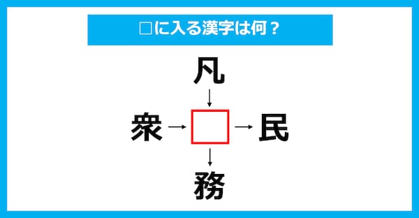 【漢字穴埋めクイズ】□に入る漢字は何？（第2086問）