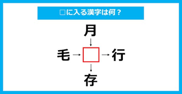 【漢字穴埋めクイズ】□に入る漢字は何？（第2413問）