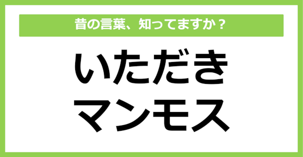 【懐かしい】昔の言葉、知ってる？（第33問）