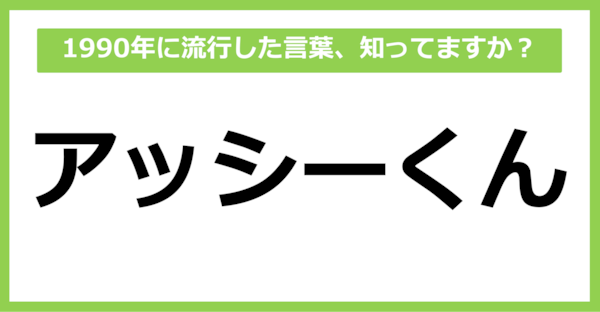 【懐かしい】1990年に流行した言葉、知ってる？（第47問）